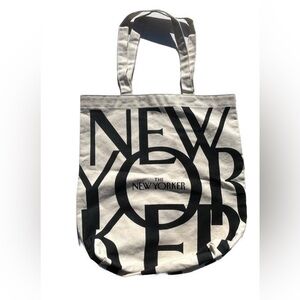 The New Yorker White and Black Tote Bag (worn gently)
